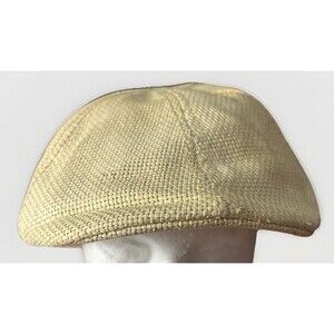 Ben Sherman Straw Newsboy Hat Cap Brown Tan Size Small Fitted